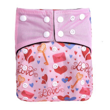 (Heart) Cloth Charcoal Bamboo Diaper Girl Boy Baby Reusable Washable Pocket Adjustable