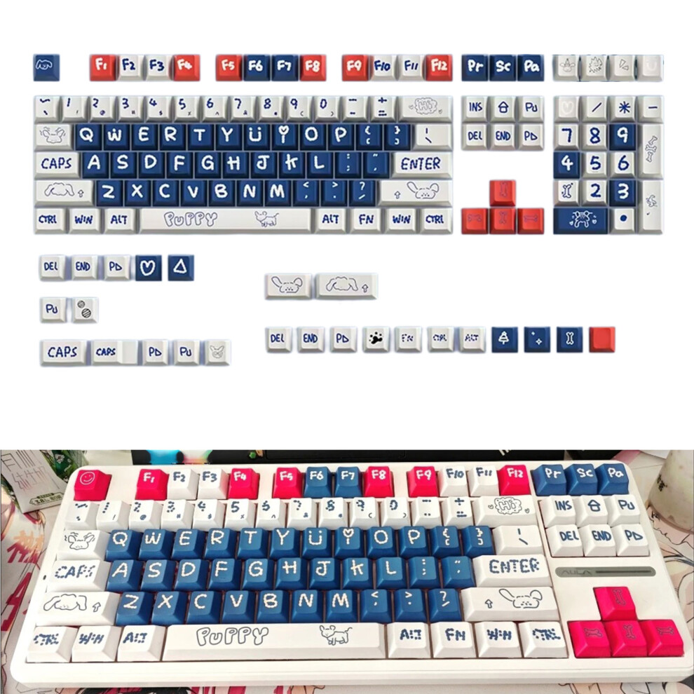 Pbt Keycaps Original Profile Dye-Sub Keycap Puppy For Mechanical Keyboards 133Key 7695001248945