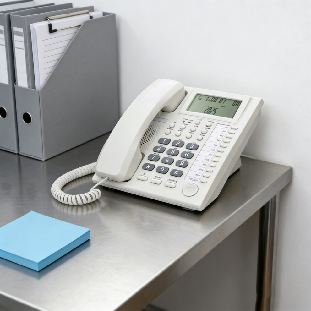 Corded Landline Phone Big Button Landline Phone Call Display Fixed Telephone 7695001209090