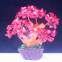 (Red) Crystal Tree Fortune Money Wealth Spiritual Lucky Tree Crafts Amethyst Citrine