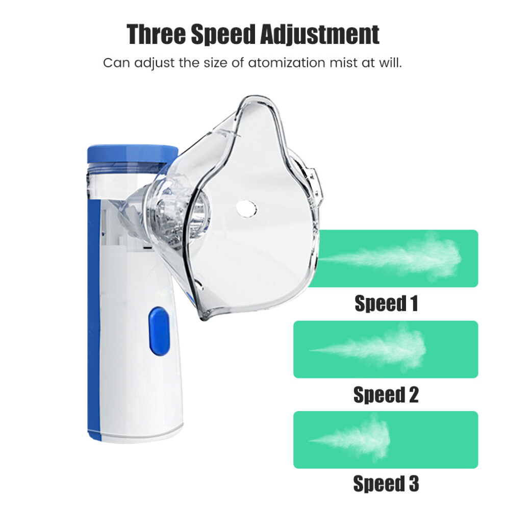 Stoyotu Blue (Blue) Medical Silent Mesh Nebulizer Handheld Asthma Inhaler Atomizer Children Health Care Mini Portable Nebulizer Humidifier