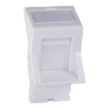 Cablenet LJ6C Keystone Angled Shutter White