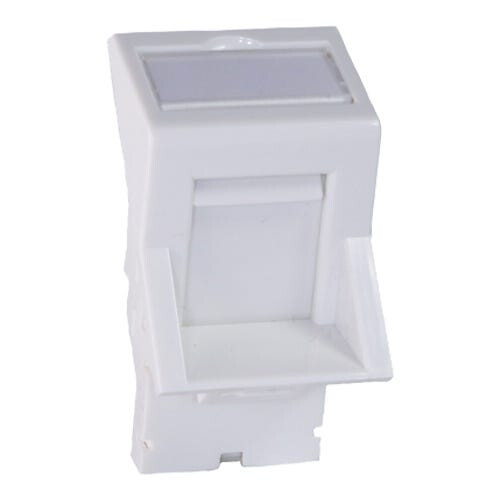 Cablenet LJ6C Keystone Angled Shutter White