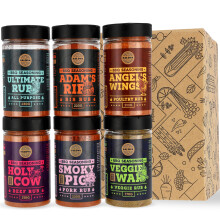Classic Selection of Premium BBQ Seasonings - Holy Cow, Adam’s Rib,