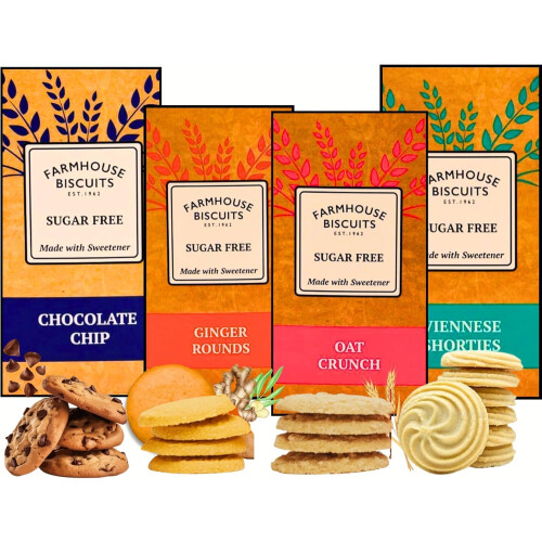 Farmhouse Sugar Free Biscuits For Diabetics Multipack Selection Box -