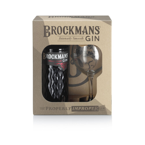 Brockmans Intensely Smooth Premium Gin Gift Set 70cl with Gin Balloon