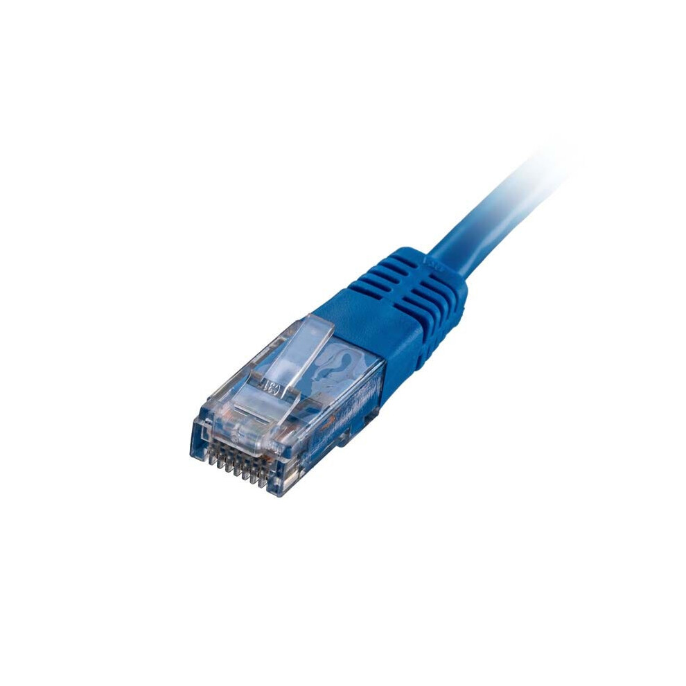 Cablenet 0.1M Cat6 Rj45 U/Utp Pvc 24Awg Flush Moulded Boot Patch Lead Blue 5056750345118