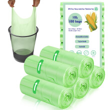 100 x 10 Liter Bin Bags, 18.9 * 23.2in Portable Food Waste Bag Kitchen