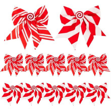 Christmas Bows 12 Pieces Red and White Festive Decorations Christmas Bows Decorations for Garland Outdoor Wedding Party