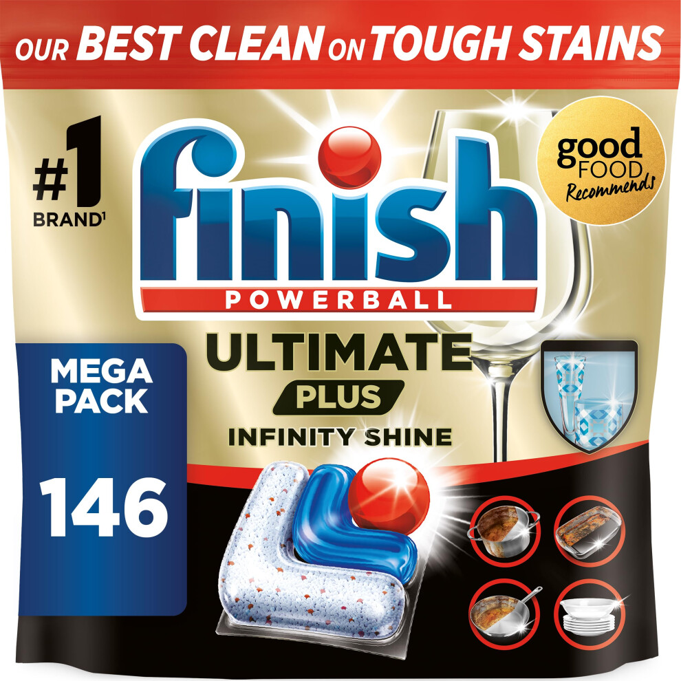 Finish Dishwasher Tablet, Ultimate Plus Infinity Shine, 146 Tabs (73