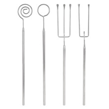 4pcs Stainless Steel Chocolate Dipping Tools Set for Candy Making, Truffles, Cake Decorating