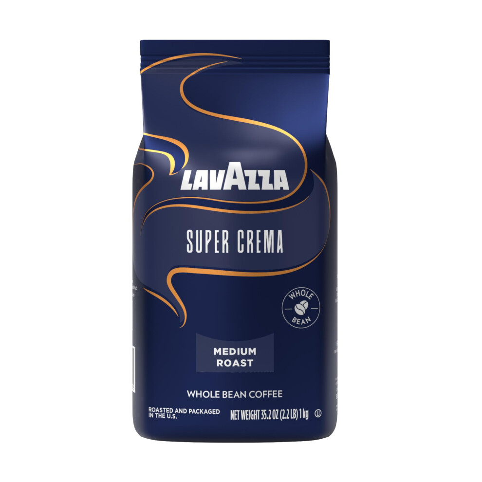 Lavazza Coffee Espresso Super Crema, Whole Beans,