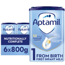 Aptamil 1 First Baby Milk Powder, from Birth, 800g (Pack of