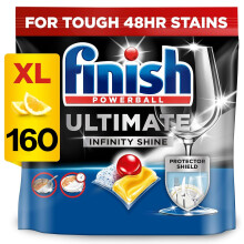Finish Ultimate Infinity Shine Dishwasher Tablets Lemon 2 x 80 Total