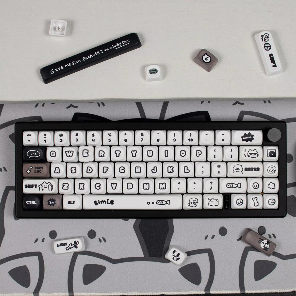 140Key Set Moa Profile Keycaps Dyes Sublimation Pbt For Ansi Layout Keyboards 7695001236485