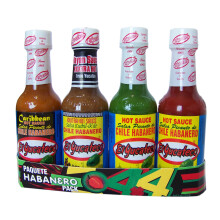 El Yucateco 4 Pack Hot Sauce Bundle, 1 Red Sauce, 1 Green Sauce, 1 Xtra Hot Sauc