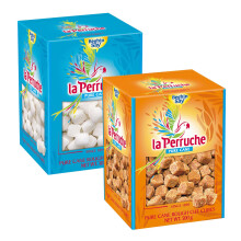 Speciality White and Brown Sugar Cube Bundle Containing Le Perruche