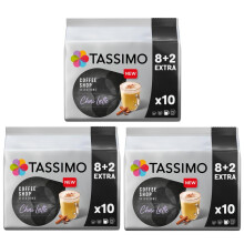 Tassimo Coffee Shop Selections Chai Latte Coffee Pods x10 (Pack of 3, Total 30 Capsules) Black Tea with Indian Spices & Creamy Milk