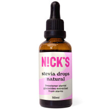 NICKS Stevia Drops (50ml) Natural Sugar Free Zero Calorie Liquid Keto Sweetener Gluten Free Low Carb Sugar Substitute Alternative (Pack of 1)