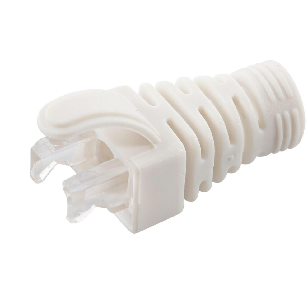 Microconnect Strain Relief Boot Cat5e Cat6 Cat6a Cables Upto 6.5Mm 100Pcs White 5715063521250