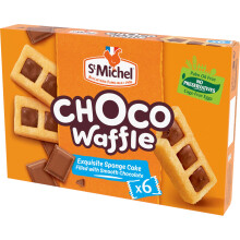 St Michel - Choco Waffle - Sponge Cake with Chocolate Coating - 6