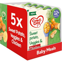 Cow & Gate Sweet Potato Vegetable & Chicken Baby Food Meal, 12+ Months, 230g (Pack of 5)