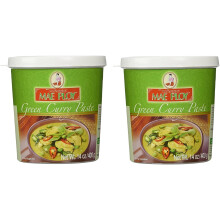 Mae Ploy Thai Green Curry Paste YrmhNa, 2 Pack (14 oz