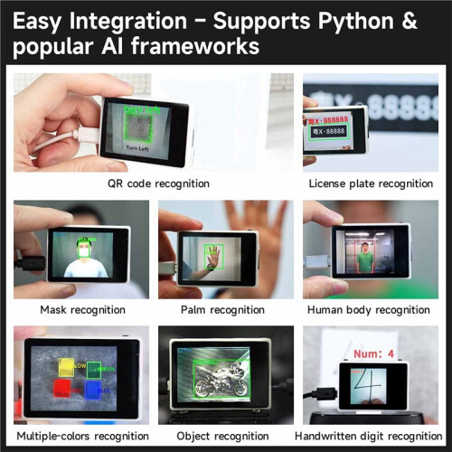 Visual Recognition Module with 2MP Camera for Artificial Intelligence Deep Learning with Serial Port Support MicroPython 1