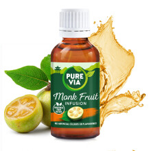Pure Via Monk Fruit Infusion 30ml Bottle – Plant-Based Sweetness from Real Fruit