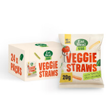 Eat Real, Kids Veggie Straws Multibox, 24 x 20g, Tomato, Spinach and