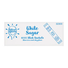 Silver Spoon White Sugar Stick Sachets – 1000 2g (Total 2kg) | Portion-Control