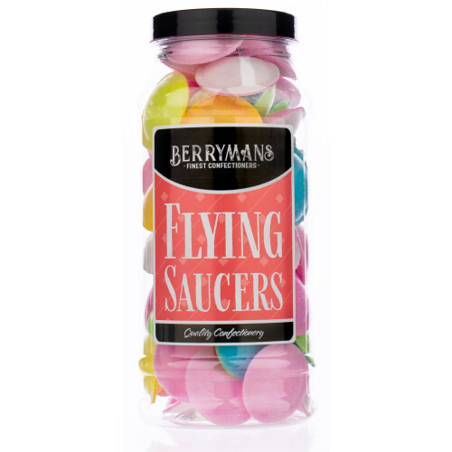 Original Flying Saucer Sweets Flying Saucers Retro Sweets Gift Jar By