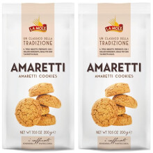 La Mole - Amaretti Biscuits (200g, Pack of 2) | Sweet & Crunchy |