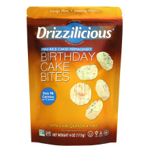 Drizzilicious Birthday Cake Mini Rice Cakes with White Chocolaty