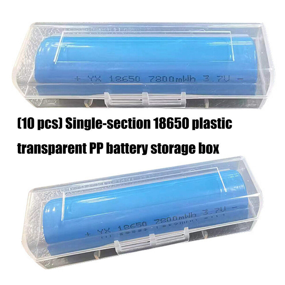 Plastic Battery Organizers Box Offering Clear Visibility For Single 18650 Battery 7695001231206