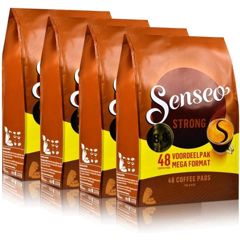 Senseo Strong Roast Coffee Pods X48 (Pack Of 4, Total 192 Pads) Dark 97237730