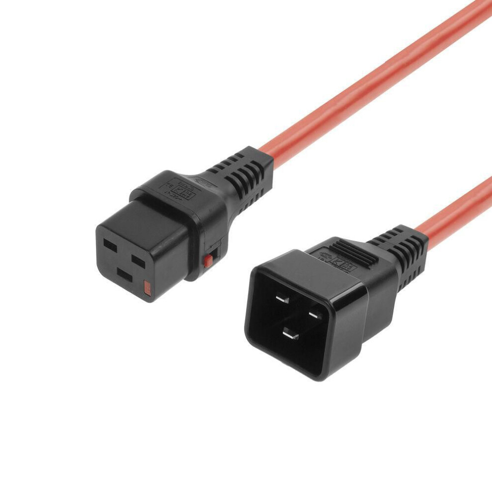 Microconnect Powercord C19 Iec Lock - C20 2M Pc1402 Red 5715328083967