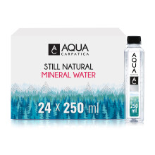 AQUA Carpatica 250ml x 24 Pure Natural Still Mineral Water - 24-Pack