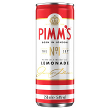 Pimm's No. 1 Cup & Lemonade | 5.4% vol | 12 x 250ml | Pre-Mixed &