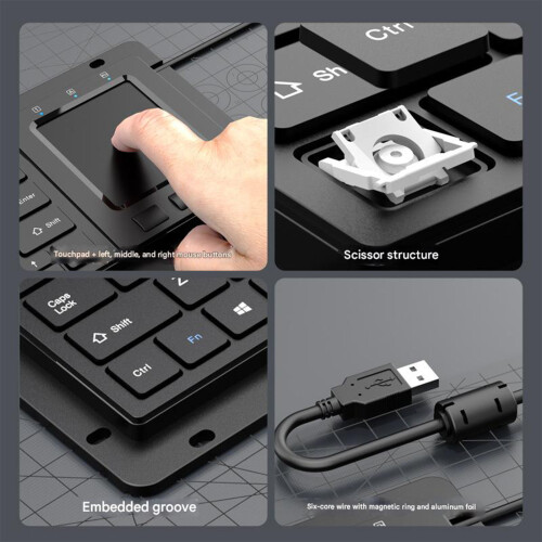 Win 11 Supported Industrial Waterproof Keyboards 64Keys Touchpads USB