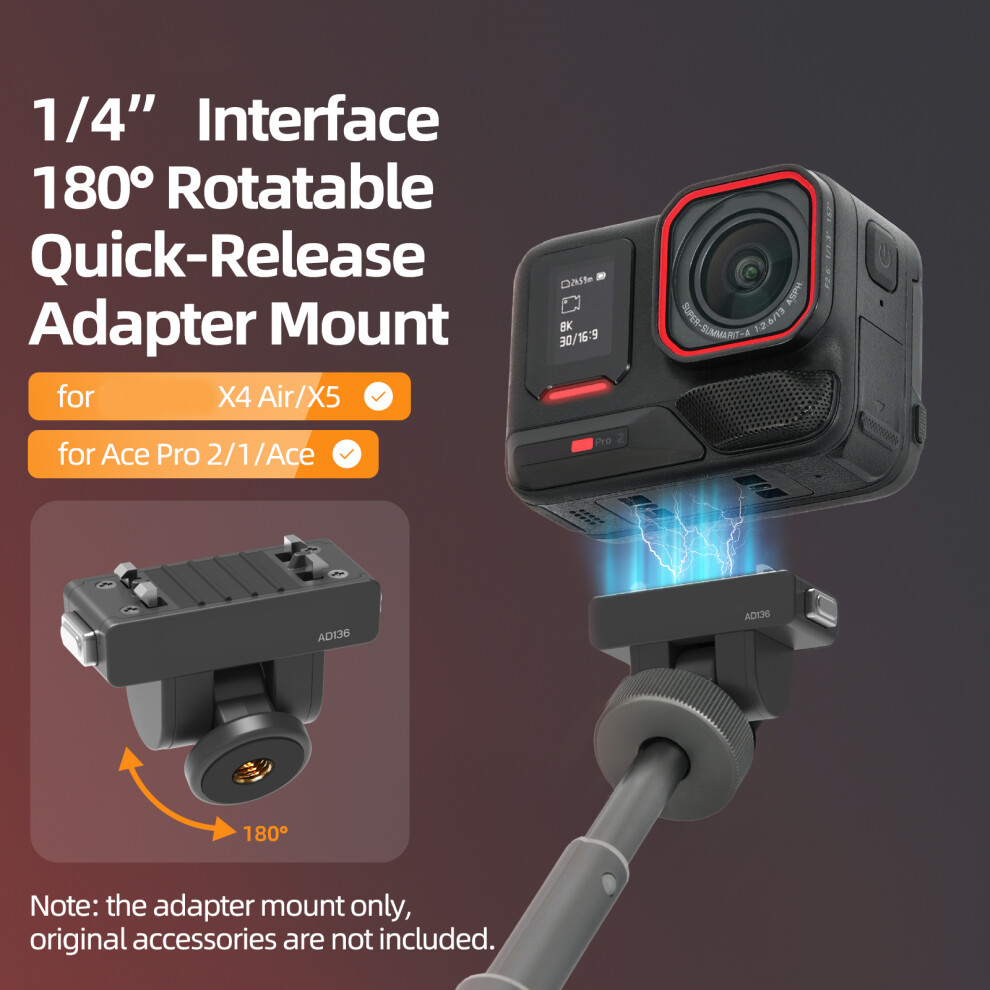 Easy Installation Magnetic Quick Release Adapter For X4 Air/X5 Action Cameras 7695001174930