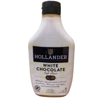 Hollander Chocolate Co. White Chocolate Café Sauce | Made with Real Cocoa Butter for Professional or Home Baristas | 443 mL (15 FL OZ) 592 g