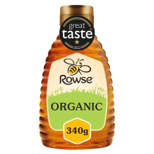 Rowse Organic Honey, 340g Squeezy, Runny, 100% Pure & Natural