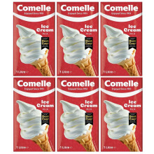 Comelle Vanilla Soft Serve Ice Cream Mix 1 Litre, Creamy Liquid Mix, Instant Rea