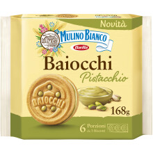 Mulino Bianco Baiocchi Pistachio Biscuits, Pistachio Pastry Ideal for