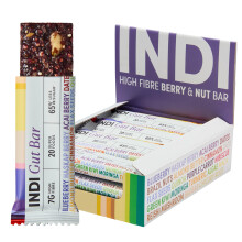 INDI High Fibre Gut Health Bars — Made of 20 Superfoods, Vegan &