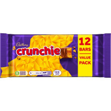 Cadbury Crunchie Chocolate Bar, 12 Bar, 12 x 26.1g (Pack 1)