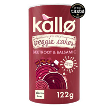 Kallo Beetroot & Balsamic Veggie Cakes, Lentil & Pea Puffed Crackers Made From Plants, High in Protein and Fibre Low Fat Healthy Snacks