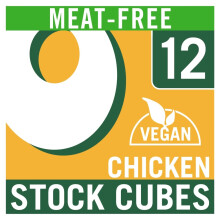 OXO 12 Vegan Chicken Flavour Stock Cubes – Meat-Free, Bold Taste,