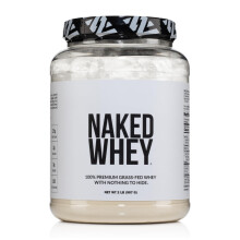Naked Whey 2LB 100% Proteína de Suero de Leche de Pasto - Solo 1 Ingrediente, Sin Sabor
